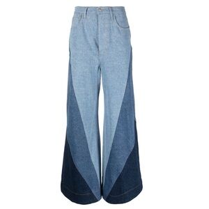 Farmrio Wideleg Patchwork Jeans